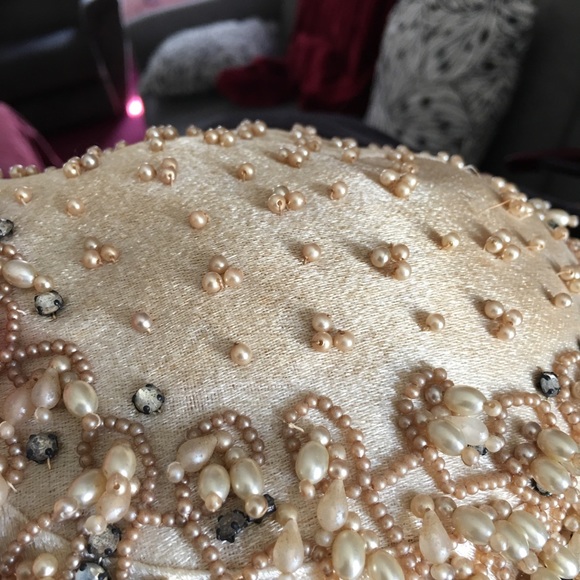 Custom made hat-Hand beaded!  1950s - Picture 3 of 4